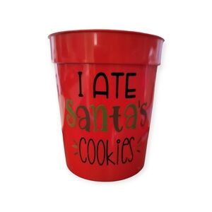 Handmade Christmas Plastic Cup, Red, ( I Ate Santa's Cookies)